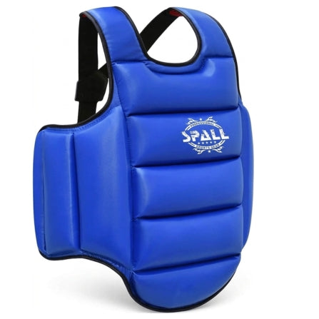 Boxing Chest Guard Solid Body Protector M L XL 2XL Red Blue Adjustable Strike Shield For Kickboxing Taekwondo Muay Thai MMA Martial Arts Heavy Punching Training(SI-1081) | Ideal for All Surfaces