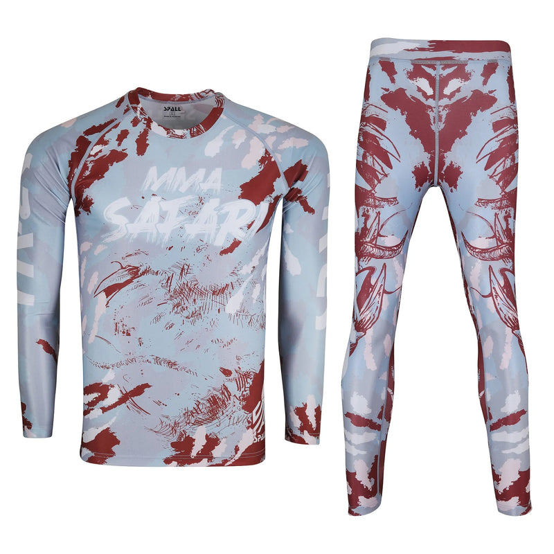 Compression MMA Set Top And Bottom Full Sleeve Shirt Trouser (SI-2166) | Ideal for All Surfaces, Kids & Adults | Match-Ready | Includes Pump & Needle | Durable & Long-Lasting Performance