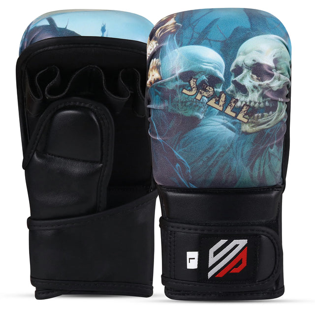 MMA Shooter Gloves Skull For Professionals And Beginners (SI-1200) | Ideal for All Surfaces, Kids & Adults | Match-Ready | Includes Pump & Needle | Durable & Long-Lasting Performance