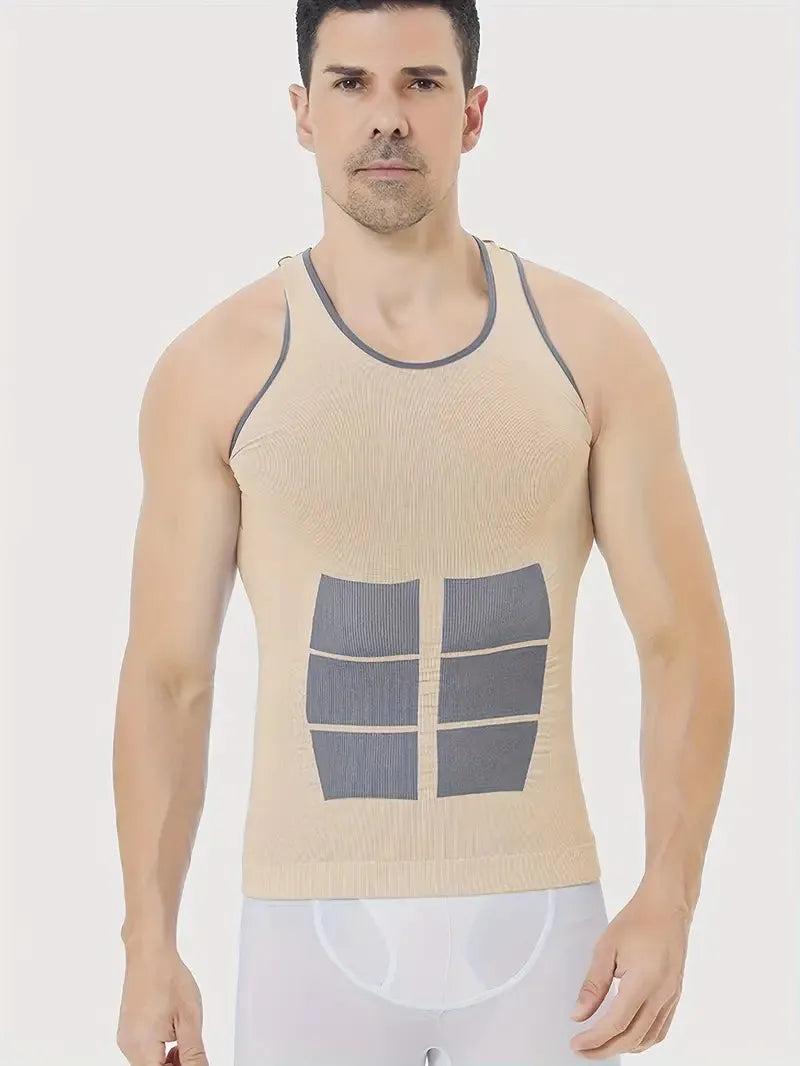 Men’s Shapewear Tank Top – Slimming Shirt for Tummy, Waist & Chest Control – Comfortable & Lightweight Body Shaper with Advanced Design