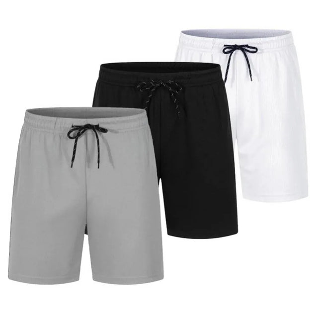 Men’s Swimming Shorts – Quick Dry Swim Trunks for Beach, Pool & Sports – Black, White, Grey