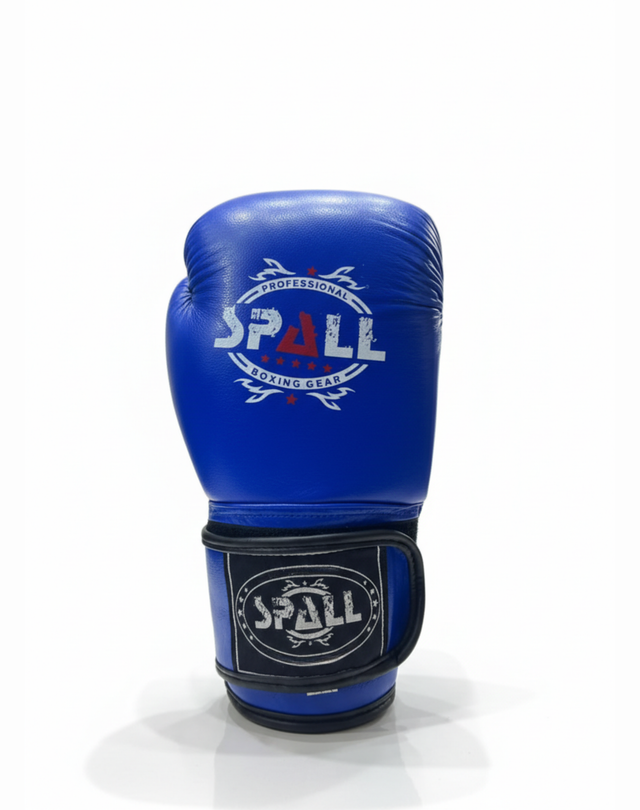 Spall Premium Genuine Leather Boxing Gloves – Professional Training & Sparring Gloves for Men & Women – Red Black Blue – Sizes 4oz to 16oz