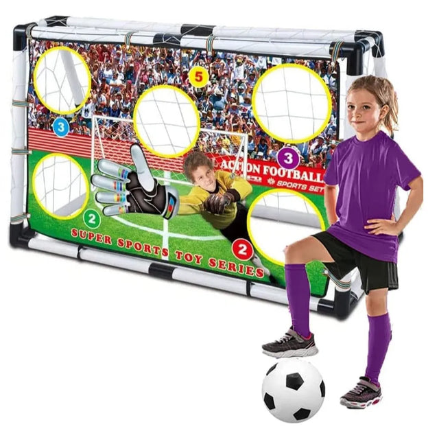 Kids Soccer Goal Net - 47'' x 32'' Football Net - Football Target Net for Kids - Soccer Goals for Backyard - 1 Packs Kids Soccer Balls and Pump - Kids Soccer Nets for Backyard Soccer Set