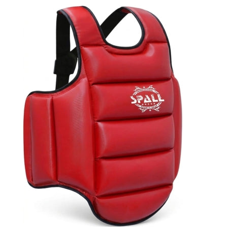 Boxing Chest Guard Solid Body Protector M L XL 2XL Red Blue Adjustable Strike Shield For Kickboxing Taekwondo Muay Thai MMA Martial Arts Heavy Punching Training(SI-1081) | Ideal for All Surfaces
