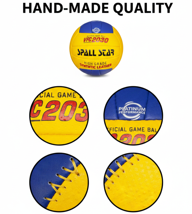 SPALL Handmade Volleyball | Premium Quality Training & Match Ball | Soft Touch, Durable Grip for Indoor & Outdoor Play