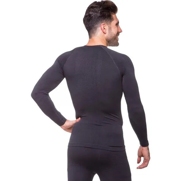 SIBOTE Men’s Compression Long Sleeve T-Shirt – Slim Fit Sports Base Layer Top for Gym, Running & Training