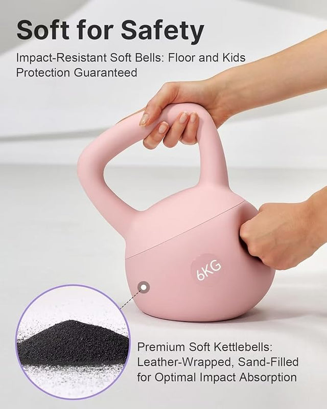 Soft Kettlebell 6KG,5KG,4KG – Sand-Filled, Impact-Resistant Training Weight