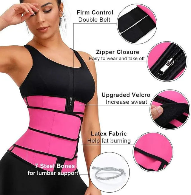 Tummy Body Shaper | Fitness Waist Trainer Belt for Fat Burning, Belly Control & Slimming Support