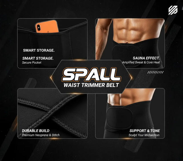 Spall Waist Support Belt for Gym & Fitness – Adjustable Neoprene Back Support Belt for Weightlifting, Workout, and Training