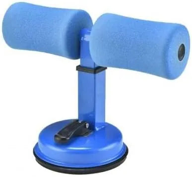 Portable Suction Cup Sit-Up Abdominal Core Home Trainer, Blue | Ideal for All Surfaces, Kids & Adults | Match-Ready | Includes Pump & Needle | Durable & Long-Lasting Performance