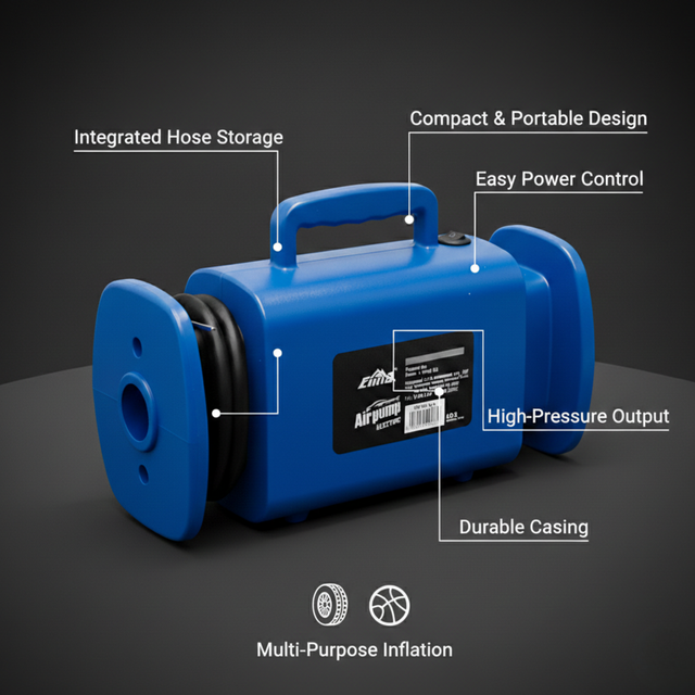 Electric Air Pump – High-Power Portable Inflator & Deflator for Balls, Air Beds, Pool Floats & Inflatables | Fast Inflation Premium Quality