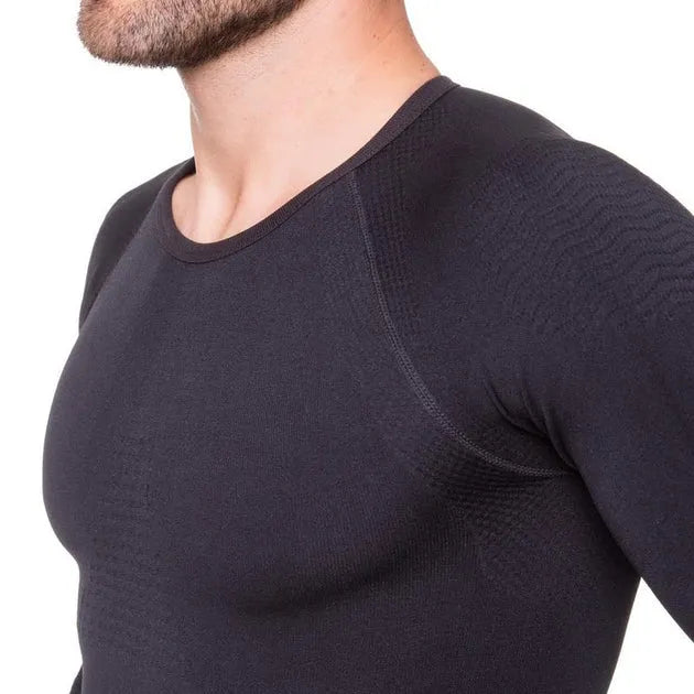 SIBOTE Men’s Compression Long Sleeve T-Shirt – Slim Fit Sports Base Layer Top for Gym, Running & Training