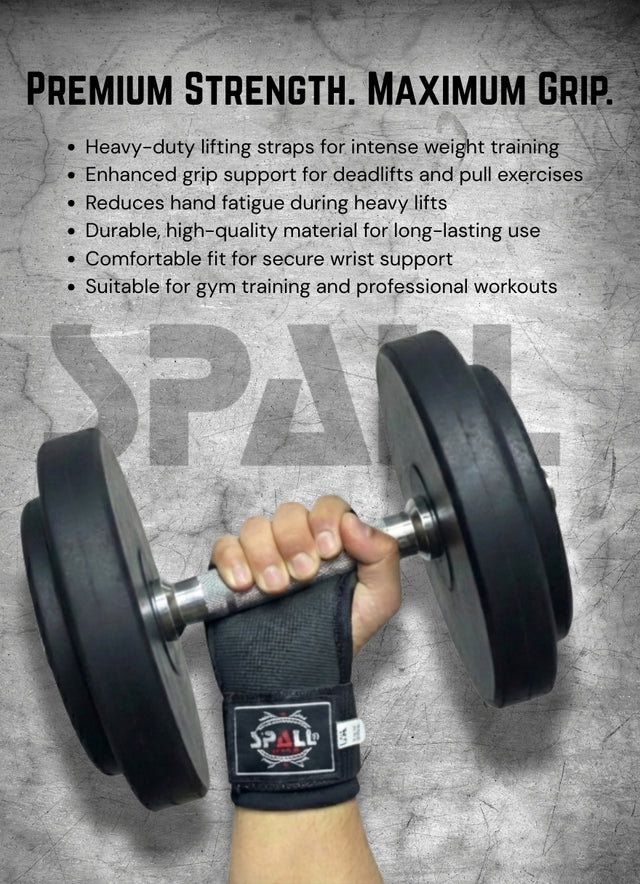 Spall Power Lifting Straps – Premium Weightlifting Wrist Straps for Gym, Deadlift & Strength Training | High Quality (6001)