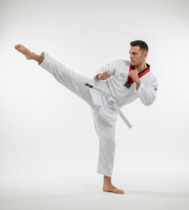 Spall Taekwondo Suit Uniform for Men, Women and Kids – Premium Martial Arts Dobok Set with White Belt – Lightweight Breathable TKD Training Gi