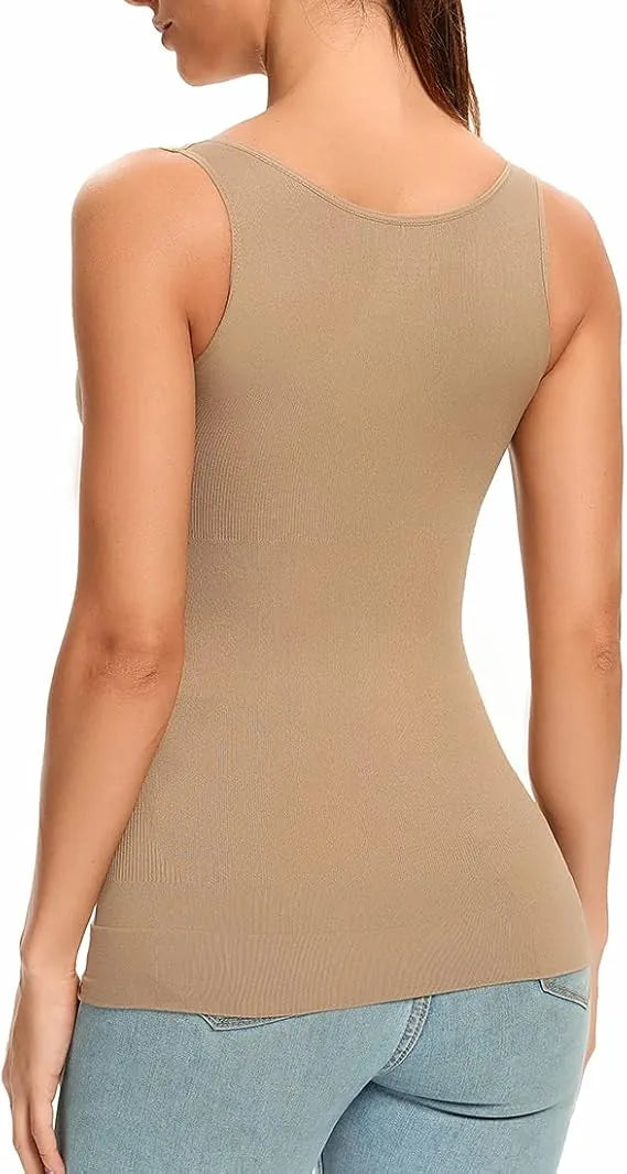 Premium Shapewear Tank Top for Women - Tummy, Waist, Hips & Back Control with Built-In Bra Design - Lightweight & Comfortable Slimming Shirt