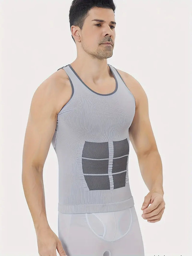 Men’s Shapewear Tank Top – Slimming Shirt for Tummy, Waist & Chest Control – Comfortable & Lightweight Body Shaper with Advanced Design