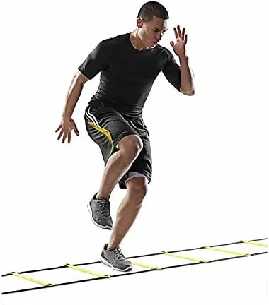 High Quality Plastic Speed Agility Training Ladder Soccer Training Ladder | Ideal for All Surfaces, Kids & Adults | Match-Ready | Includes Pump & Needle | Durable & Long-Lasting Performance