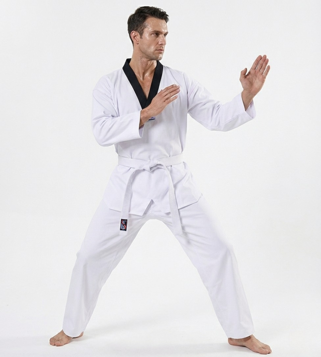 Spall Taekwondo Suit Uniform for Men, Women and Kids – Premium Martial Arts Dobok Set with White Belt – Lightweight Breathable TKD Training Gi