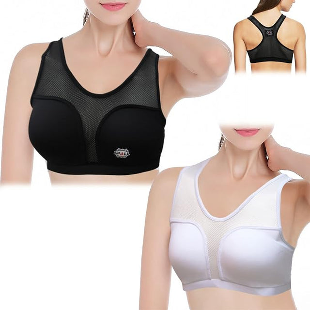 Spall Sports Bra for Women with Built In Cups High Support Athletic Workout Bra for Gym Running Yoga Fitness Training Exercise Activewear Comfortable Stretch Sportswear