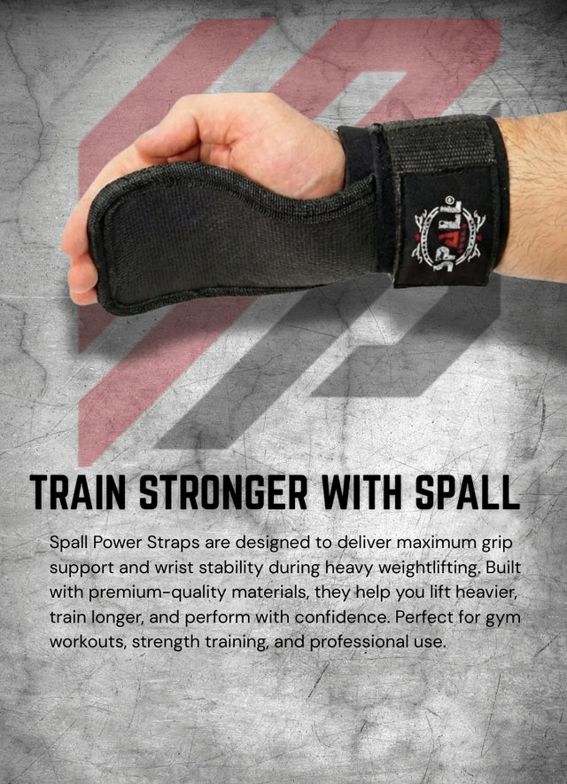 Spall Power Lifting Straps – Premium Weightlifting Wrist Straps for Gym, Deadlift & Strength Training | High Quality (6001)