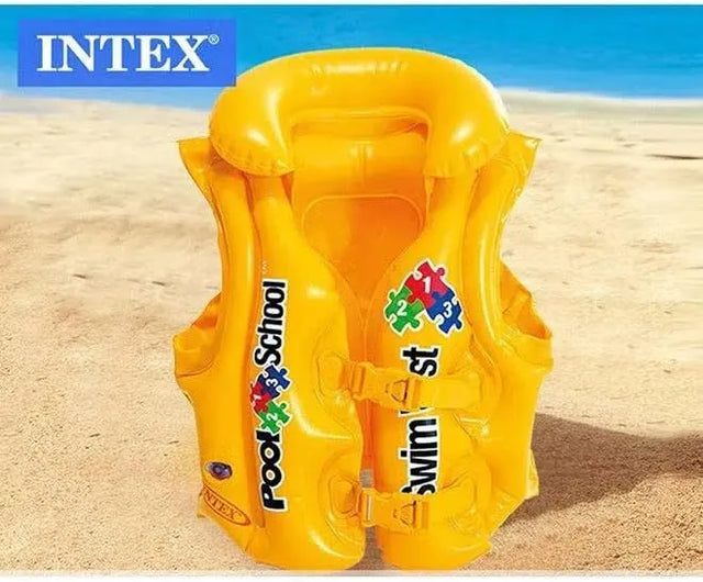 Pool School - Deluxe Swim Vest 50x47cm | Ideal for All Surfaces, Kids & Adults | Match-Ready | Includes Pump & Needle | Durable & Long-Lasting Performance