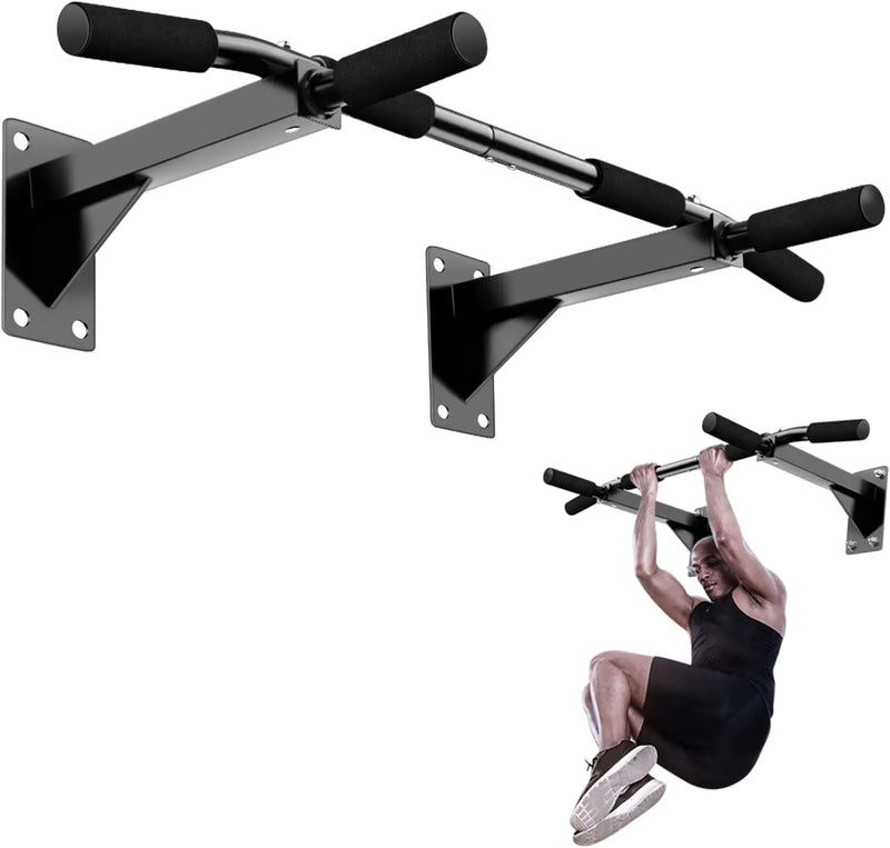 Wall Mounted Pull Up Bar, Strength Training Chin Up Bar, Heavy Duty Pull-UP Bars, Multifunctional Fitness Bar Body Workout Bar for Home Gym Exercise Equipment | Ideal for All Surfaces, Kids & Adults
