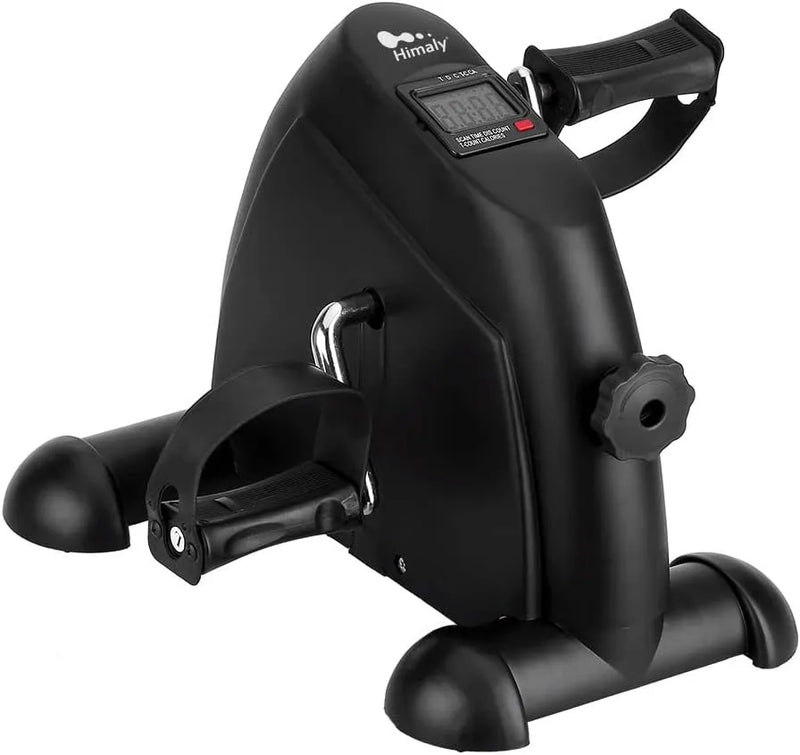 Mini Exercise Bike, himaly Under Desk Bike Pedal Exerciser Portable Foot Cycle Arm & Leg Peddler Machine with LCD Screen Displays | Ideal for All Surfaces, Kids & Adults | Match-Ready | Includes Pump & Needles
