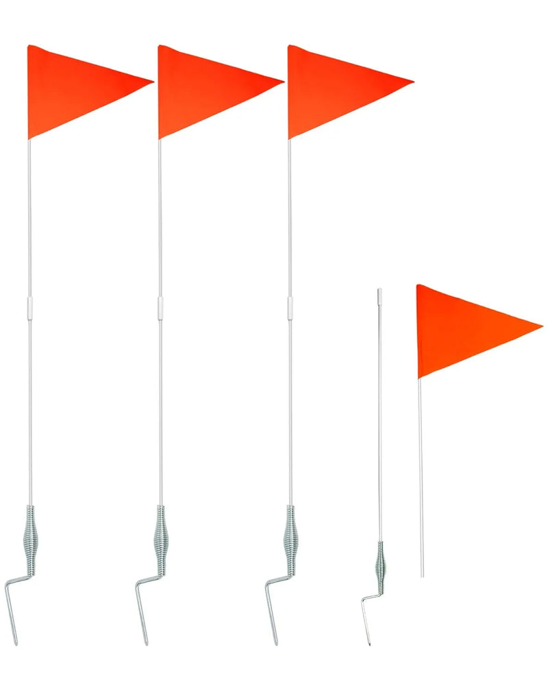 Soccer Corner Flags Set, 4-Pack 60-Inch Football Field Corner Flags - PVC Poles and Polyester Flags, Spike Corner Flag Pole for Soccor Training | Ideal for All Surfaces, Kids & Adults | Match-Ready