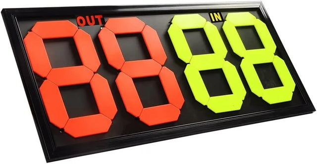 Football Referee Replacement Board Manual Scoreboard Digital Scoreboard Double Sided Display Football Player or Injury | Ideal for All Surfaces, Kids & Adults | Match-Ready | Includes Pump & Needle