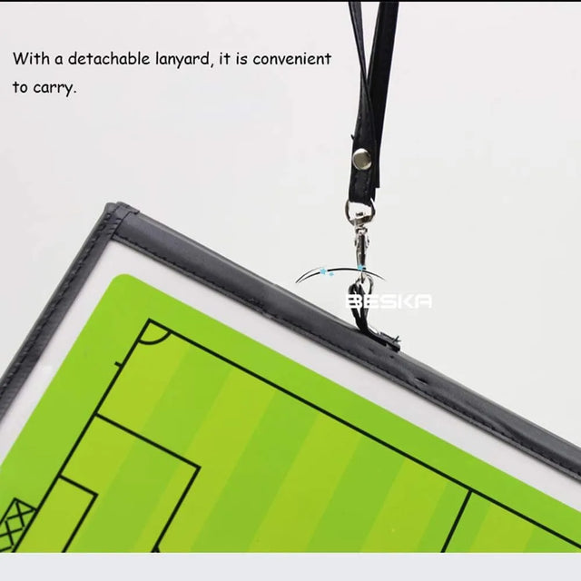 Foldable Football Coaches Tactical Board,Portable Soccer Magnetic Tactics Strategy Notebook Football Coaching Clipboard - Sport Training Assistant Equipment With Player Markers,2 In 1 Pen And Eraser