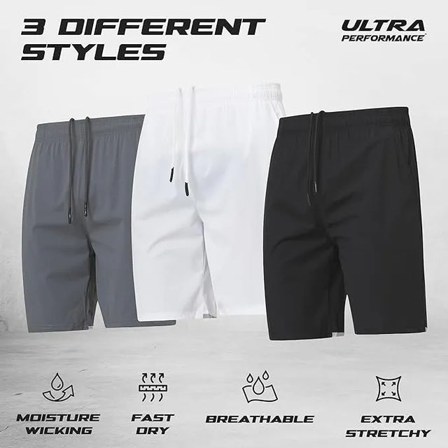 Men’s Swimming Shorts – Quick Dry Swim Trunks for Beach, Pool & Sports – Black, White, Grey