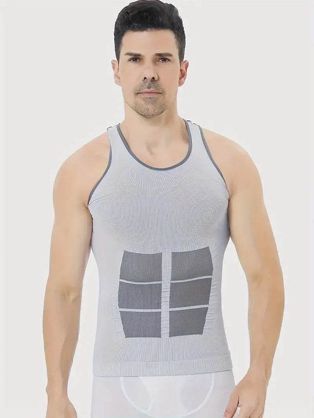 Men’s Shapewear Tank Top – Slimming Shirt for Tummy, Waist & Chest Control – Comfortable & Lightweight Body Shaper with Advanced Design