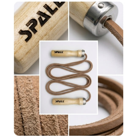 SPALL Premium Speed Jump Rope with Wooden Handles, Adjustable Steel Cable Skipping Rope for Fitness, Boxing, MMA, Cardio Training, Crossfit, Weight Loss, Home Gym Workout for Men & Women