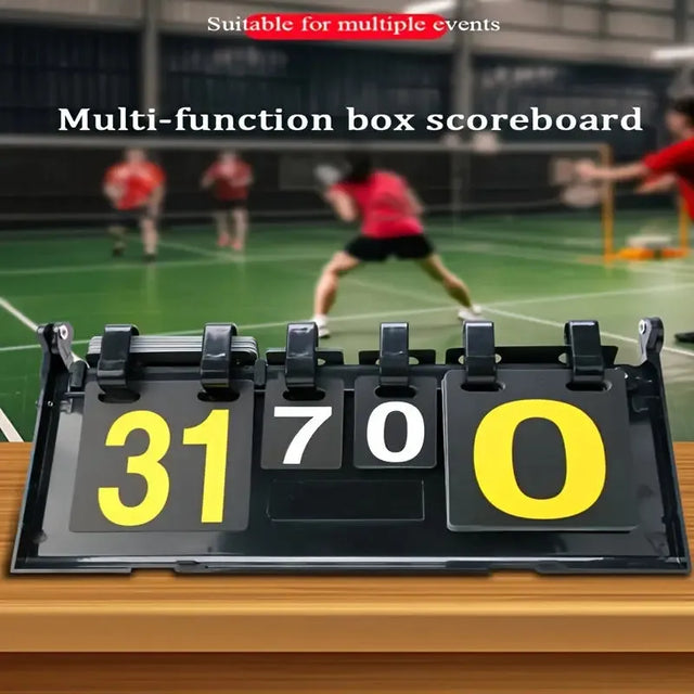 Multi-Function Scoreboard – Manual, No Plug Required, Portable Sports Score Tracker