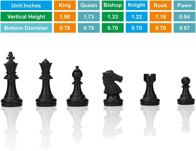 Magnetic Chess Board Set, Folding Travel Chess Game with Portable Storage, Durable ABS Material | Ideal for All Surfaces, Kids & Adults | Match-Ready | Includes Pump & Needle | Durable & Long-Lasting Performance