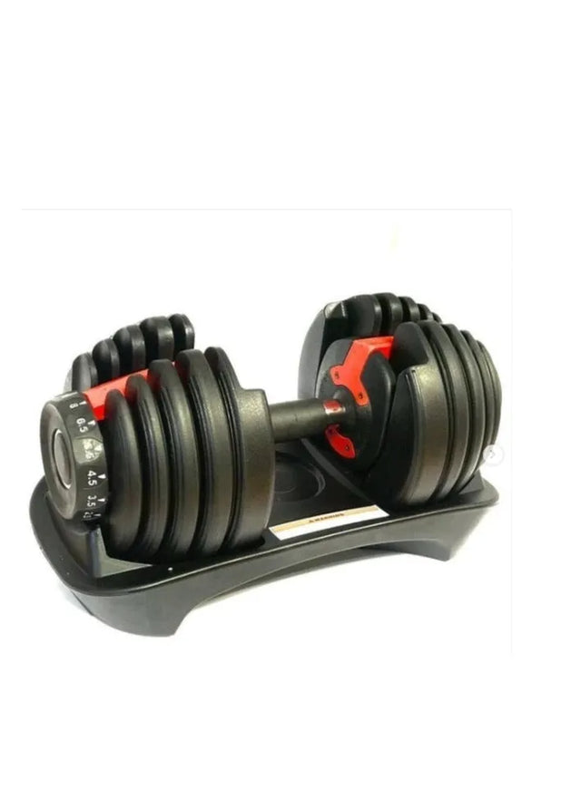 Smart Adjustable Dumbbell ? 24KG ? Ideal for home training, strength workouts, and muscle fitness. 2110530-01 | Ideal for All Surfaces, Kids & Adults | Match-Ready | Includes Pump & Needle | Durable & Long-Lasting