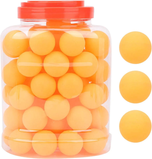Pong Balls, Table Tennis Balls with Canned Plastic Box 60Pcs Plastic Intermediate Training Exercise for Daily Training of Competitive Athletes | Ideal for All Surfaces, Kids & Adults | Match-Ready
