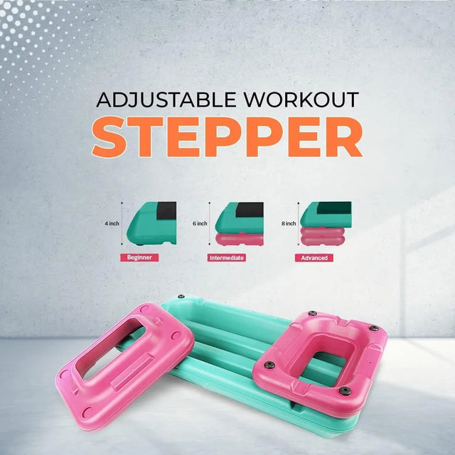 Stepper Exercise Platform Aerobic Step Exercise Training Workout Stepper Workout Deck with Adjustable Riser Yoga Step For Home Gym Cardio & Palesta Pilates Yoga Sports
