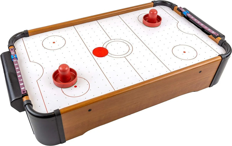 Air Hockey Tabletop Game - Tournament Air Hockey Table Game for Kids - 2 Strikers, 2 Pucks - | Ideal for All Surfaces, Kids & Adults | Match-Ready | Includes Pump & Needle | Durable & Long-Lasting Performance