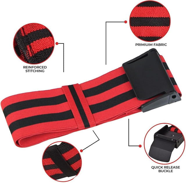 Boost Your Muscle Growth and Bodybuilding Performance with Blood Flow Restricted Bands | Ideal for All Surfaces, Kids & Adults | Match-Ready | Includes Pump & Needle | Durable & Long-Lasting Performance