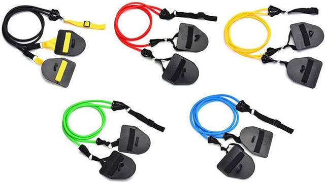 Fitness Resistance Band with Handles, Home Gym Resistance Training, Tension Rope for Abdomen, Waist, Arm, Shoulder, Muscle Toner | Ideal for All Surfaces, Kids & Adults | Match-Ready | Includes Pump