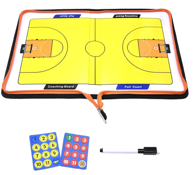 Basketball Coaching Board Erasable Layout Notebook Plays | Ideal for All Surfaces, Kids & Adults | Match-Ready | Includes Pump & Needle | Durable & Long-Lasting Performance