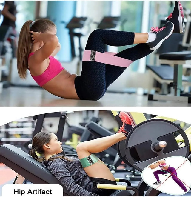 Yoga Belt Squat Hip Ring Bands Blocks Resistance Belt Stretch Non Slip Tension Rine Fitness Gym Training Elastic Ring Suit | Ideal for All Surfaces, Kids & Adults | Match-Ready | Includes Pump & Needle
