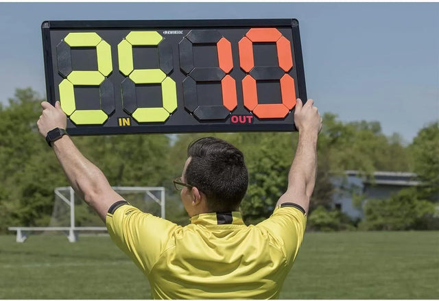 Football Referee Replacement Board Manual Scoreboard Digital Scoreboard Double Sided Display Football Player or Injury | Ideal for All Surfaces, Kids & Adults | Match-Ready | Includes Pump & Needle