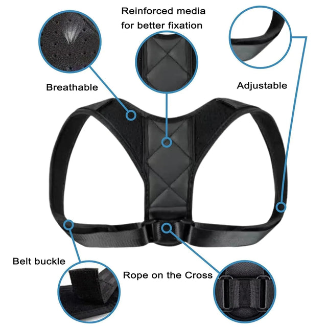 Breathable Adjustable Posture Corrector for Women and Men | Ideal for All Surfaces, Kids & Adults | Match-Ready | Includes Pump & Needle | Durable & Long-Lasting Performance