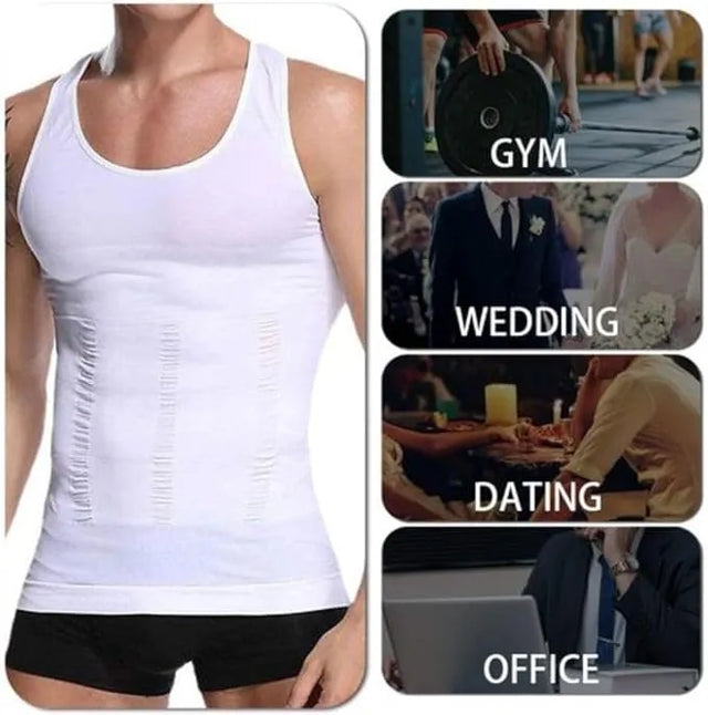 Mens Slimming Body Shape Wear Corset Vest Shirt Compression Abdomen Tummy Belly Control | Ideal for All Surfaces, Kids & Adults | Match-Ready | Includes Pump & Needle | Durable & Long-Lasting Performance