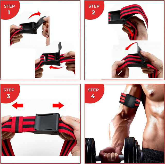 Boost Your Muscle Growth and Bodybuilding Performance with Blood Flow Restricted Bands | Ideal for All Surfaces, Kids & Adults | Match-Ready | Includes Pump & Needle | Durable & Long-Lasting Performance