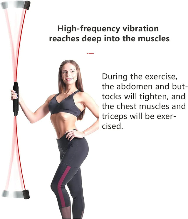 Arm Tremor Body High Frequency Training Bar Elastic Bar Flexi Bar Execiser Bar Fitness Stick Burning Fat Rejection Bar Home Elastic Bar For Physical Exercise Yoga | Ideal for All Surfaces, Kids & Adults