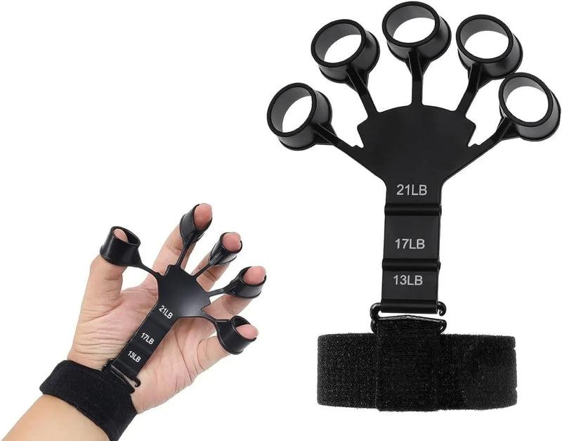 Finger Strengthener 1pcs, Grip Strength Trainer, Hand Strengthener for Strength Training, 6 Resistant Level Finger Exerciser | Ideal for All Surfaces, Kids & Adults | Match-Ready | Includes Pump & Needles