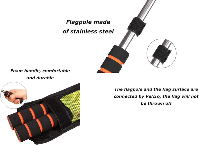 Soccer Referee Flag Set,Red Yellow Cards with Notebook and Pencil, Match Football Linesman Flags, Coach Referee Stainless Steel Whistles with Lanyard for Sports, Soccer, Basketball, Football